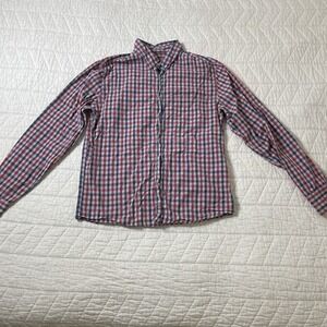 Men's Falls Creek Stretch No Tuck Red Blue White Check Button-Up Shirt M